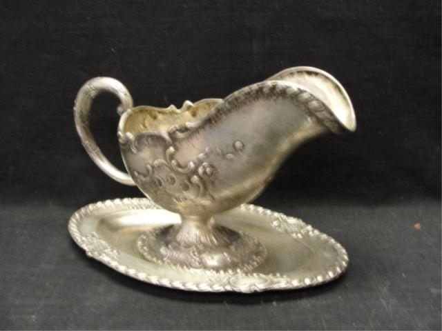 800 Silver Soup Tureen on Plate.