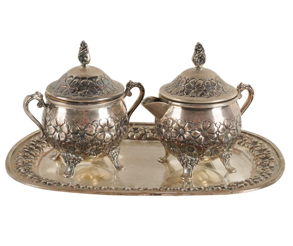 .800 SILVER SUGAR & CREAMER SETno