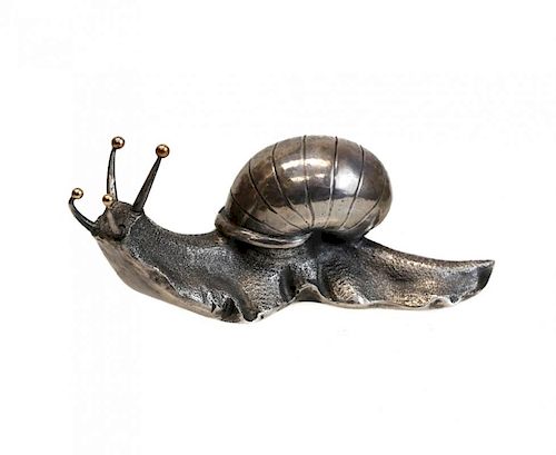 .800 SOLID SILVER SNAIL BY
