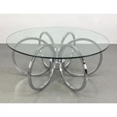 80s Modern Chrome and Glass Co