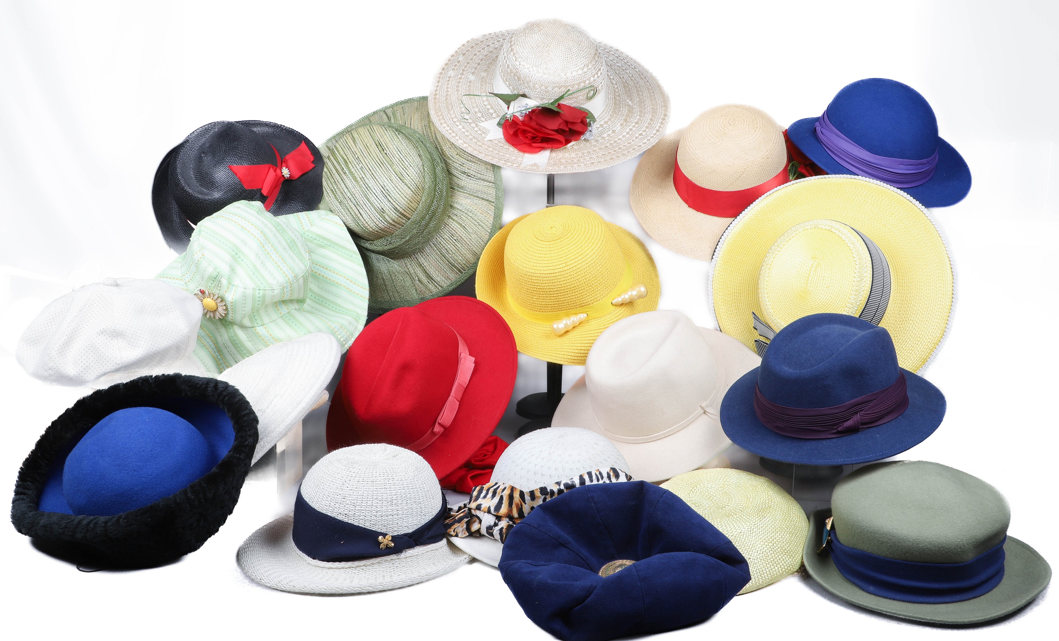 80's/90's sunhat grouping,