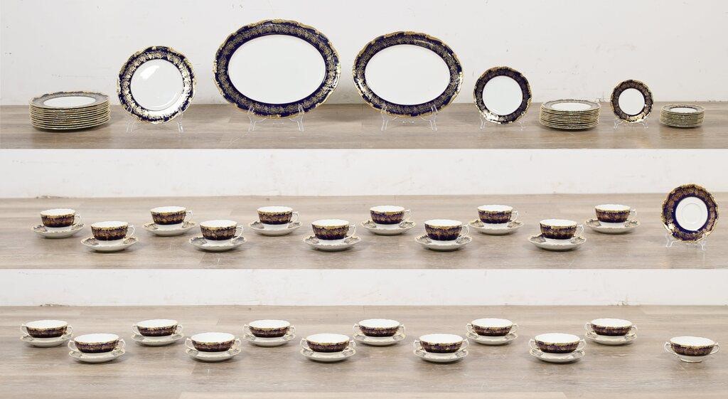 83 PIECE COALPORT HAZELTON COBALT