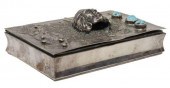 835 SILVER BOX W/ NATIVE AMERI