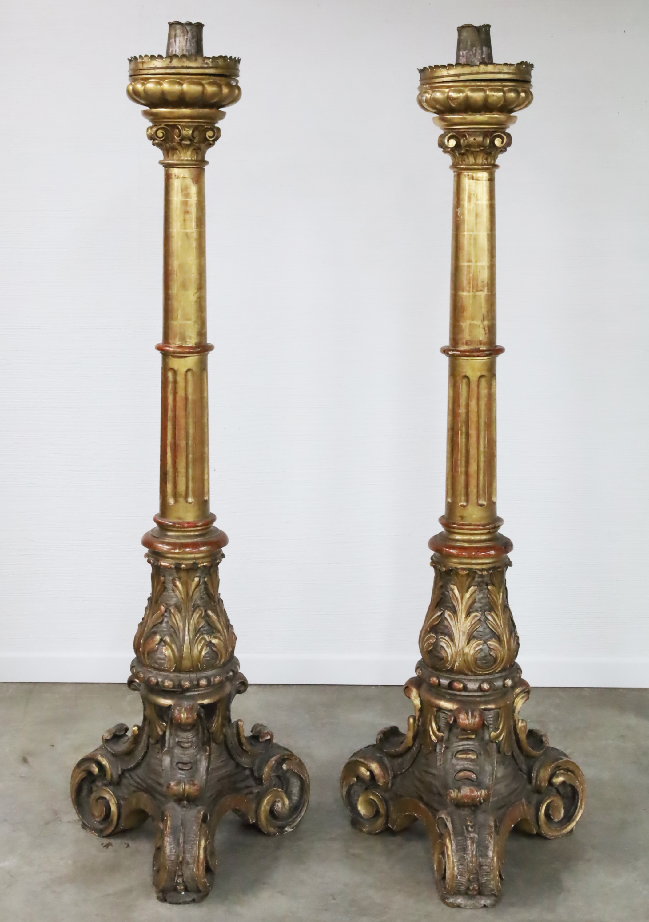 84" ITALIAN BAROQUE GILT WOOD