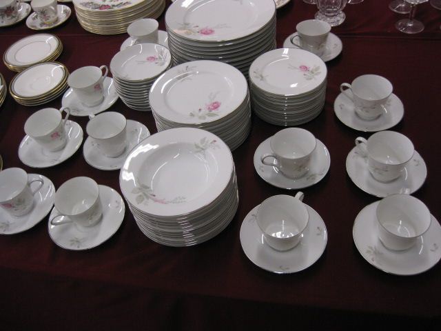 84 pc. Crown Porcelain China