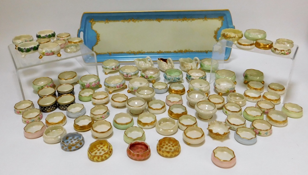 85PC AMERICAN BELLEEK ASSORTED SALT