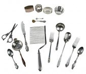 86 PIECES OF ASSORTED SILVER F