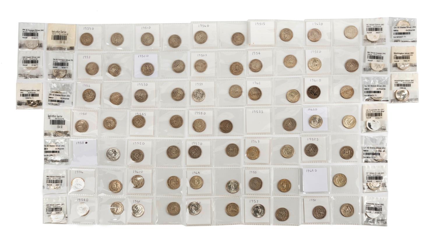 86 US SILVER AND NON-SILVER QUARTER