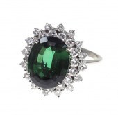 8.93 CT TOURMALINE RING WITH D