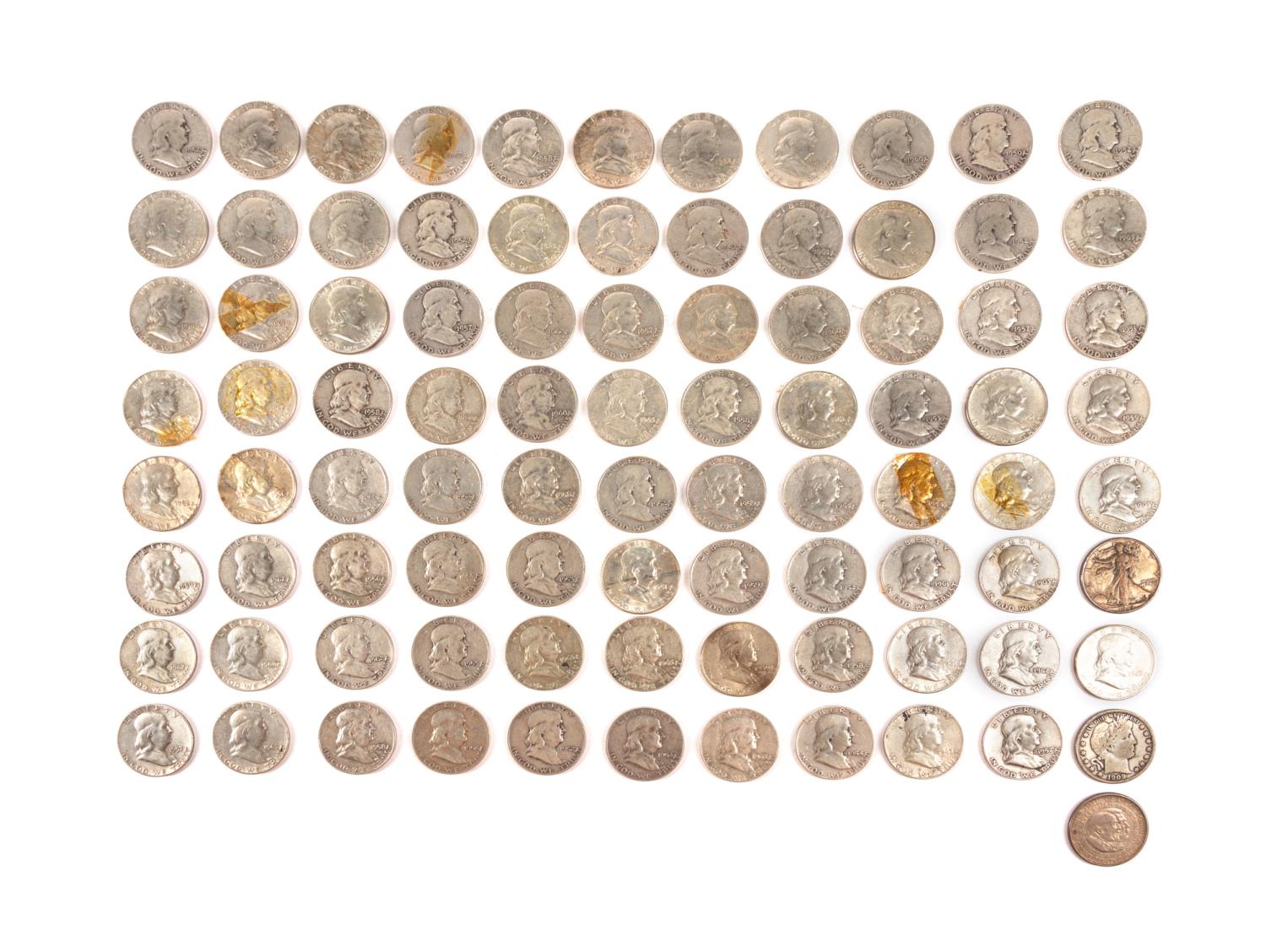 89PCS US SILVER COINS, INCLD