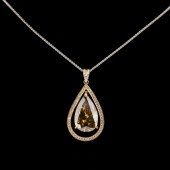 8CT COGNAC DIAMOND, PLAT, & 18