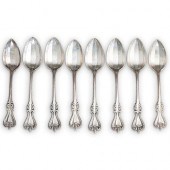 (8PC) ANTIQUE STERLING SPOON S