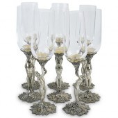 (8PC) BAKER ART FOUNDRY FIGURA