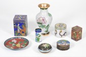 8PC CHINESE CLOISONNE BOX GROU