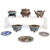 (8PC) CHINESE CLOISONNE COLLEC