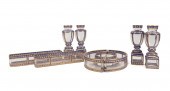8PC CONTINENTAL GILT COBALT GL