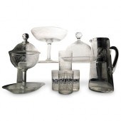 (8PC) DEPRESSION GLASS SETDESC