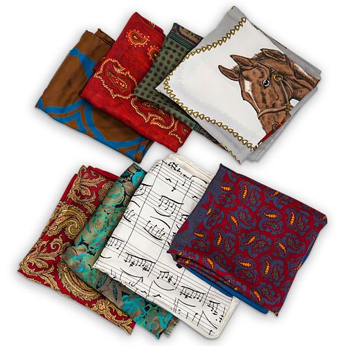 (8PC) DESIGNER SILK
