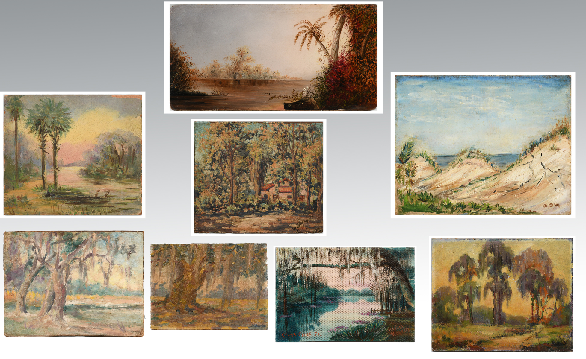 8PC. FLORIDA ART LOT: 1) Rachel