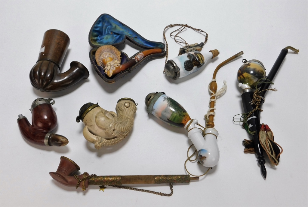 8PC GERMAN & MEERSCHAUM PORCELAIN