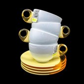8PC GUZZINI CUP AND SAUCER SET