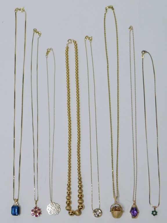 8PC LADY'S 14K GOLD NECKLACE