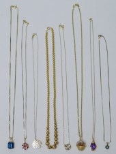 8PC LADY'S 14K GOLD NECKLACE G