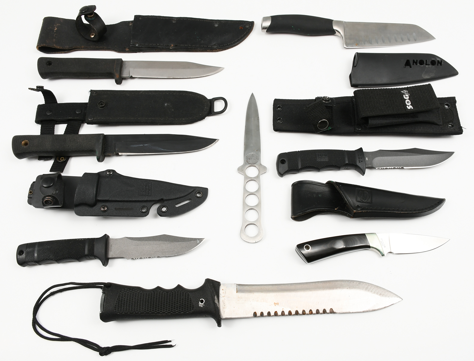 8PC. LARGE KNIFE LOT: 1)