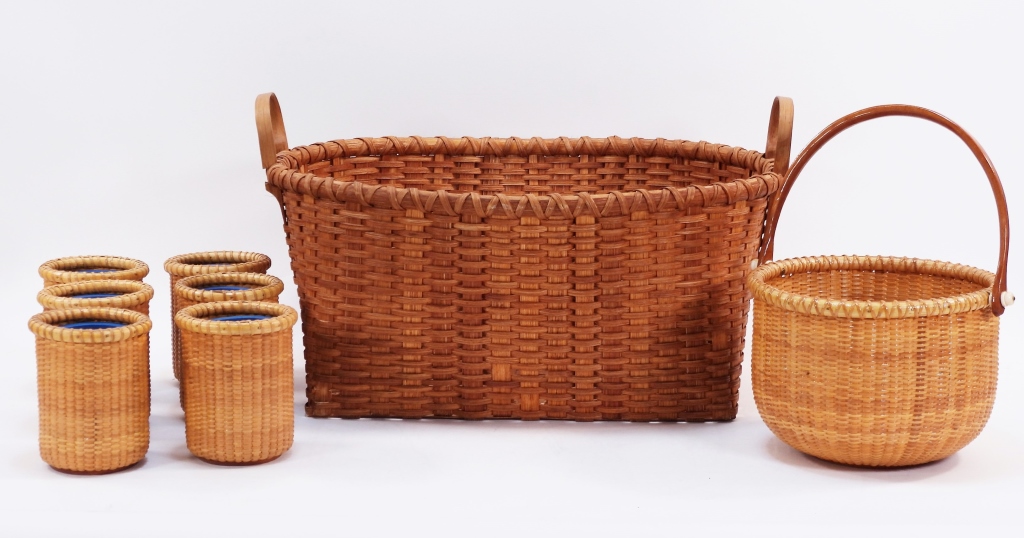 8PC NANTUCKET STYLE BASKET GROUP
