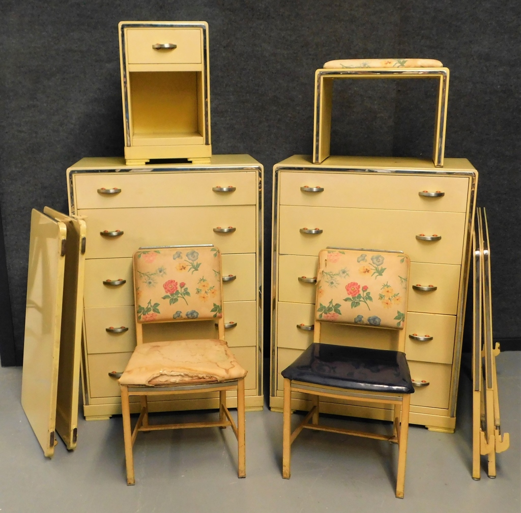 8PC NORMAN BEL GEDDES FOR SIMMONS