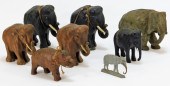 8PC PAPIER MACHE CAST IRON ELE