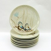 8PC RED WING POTTERY BREAD PLA