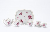 8PC RICHARD GINORI PINK FLORAL