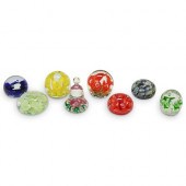 (8PC) "ST. CLAIR" GLASS PAPERW