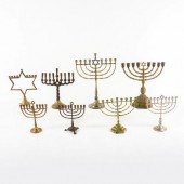 8PC VINTAGE HANUKKAH MENORAHSA