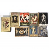 8pc Vintage Lithograph Covered