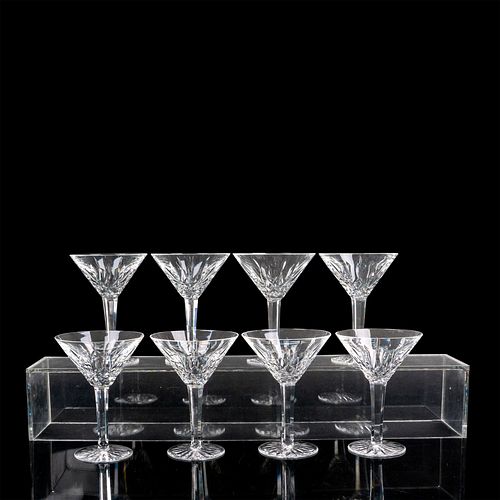 8PC WATERFORD CUT CRYSTAL MARTINI