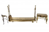 8PCS ENGLISH BRASS FIREPLACE F