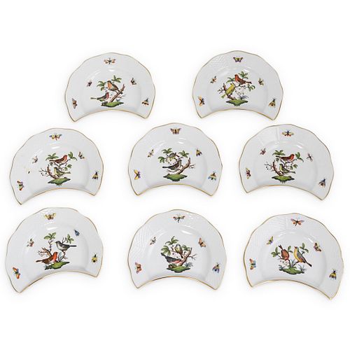 (8PCS) HEREND ROTHSCHILD CRESCENT