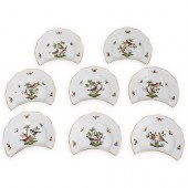 (8PCS) HEREND ROTHSCHILD CRESC
