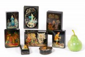 8PCS  RUSSIAN LACQUER  BOXES,