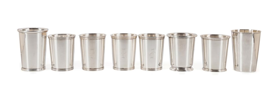 8PCS SILVER MINT JULEP CUPS - 7