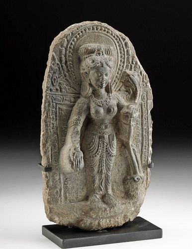 8TH C. INDIAN PALA STONE PANEL OF
