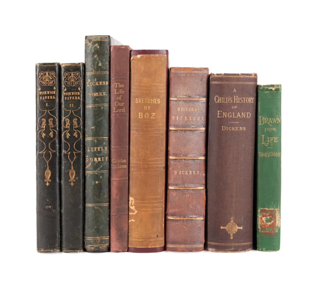 8VOL CHARLES DICKENS BOOKS, INCL