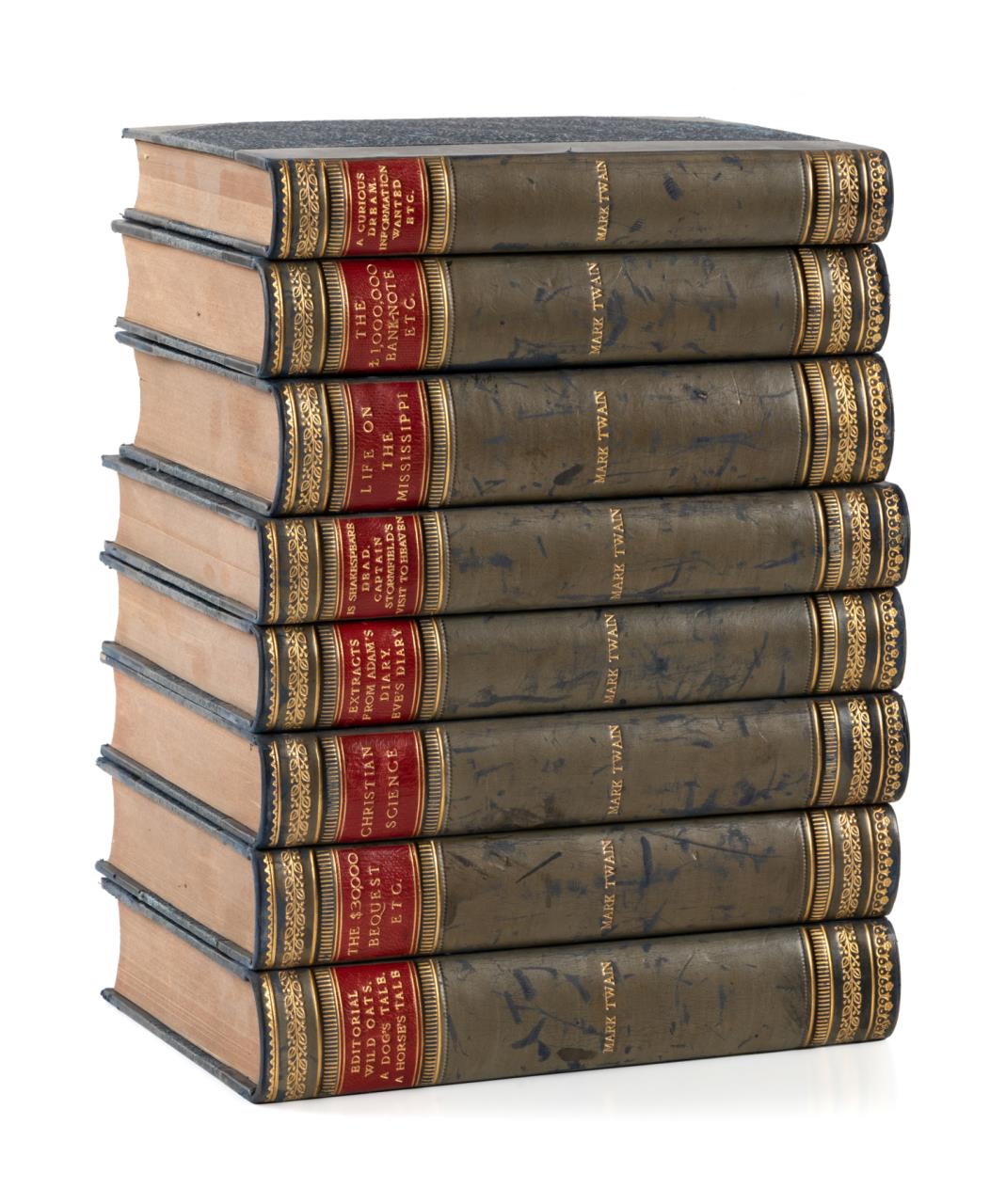 8VOL MARK TWAIN EARLY EDITIONS IN