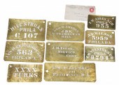(9) 19th/20th C brass stencils