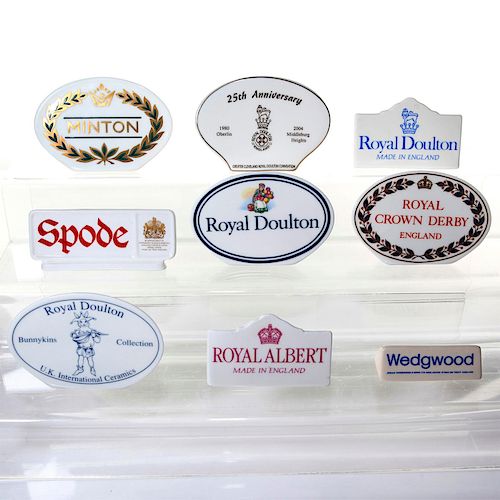 9 ADVERTISING PLAQUESDoulton,