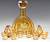 (9) AMBER CRYSTAL BIRD & FLORA