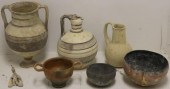 9 ANCIENT POTTERY OBJECTS TO I