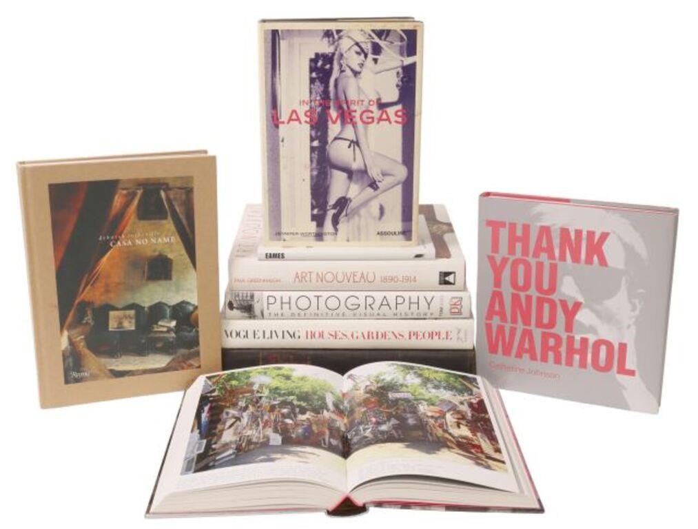 (9) ART COFFEE TABLE BOOKS: WARHOL,